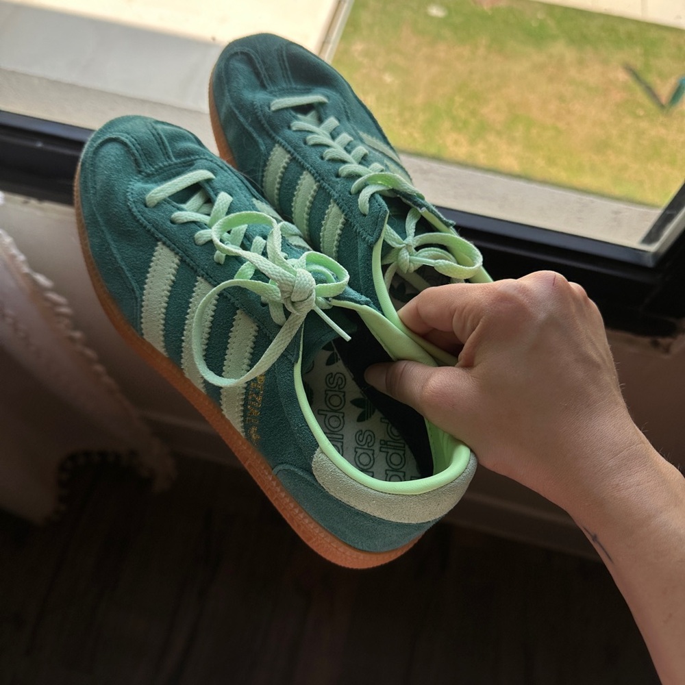 Adidas Green Suede Sneakers